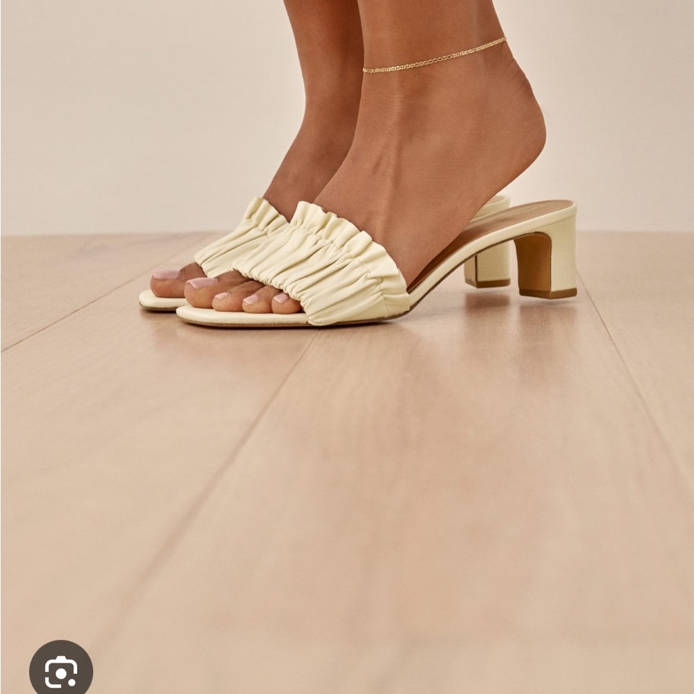 Reformation Cream Sandals